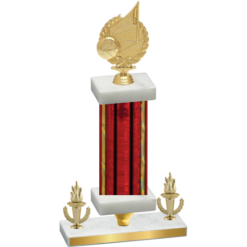 Premium Single Red Glacier Victory Volleyball Trophy