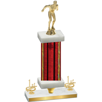 Premium Single Red Glacier First Place Swimming Trophy