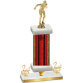 Premium Single Red Glacier Second Place Swimming Trophy