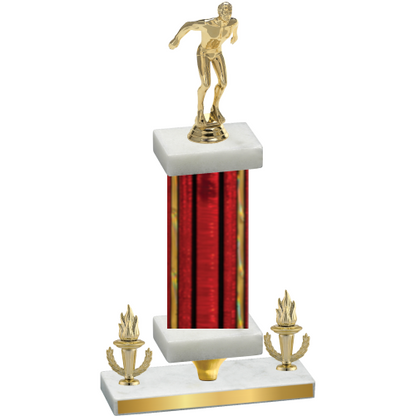 Premium Single Red Glacier Victory Swimming Trophy