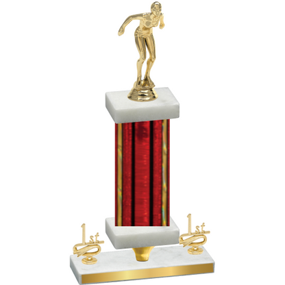 Premium Single Red Glacier First Place Tennis Trophy