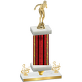 Premium Single Red Glacier Third Place Tennis Trophy