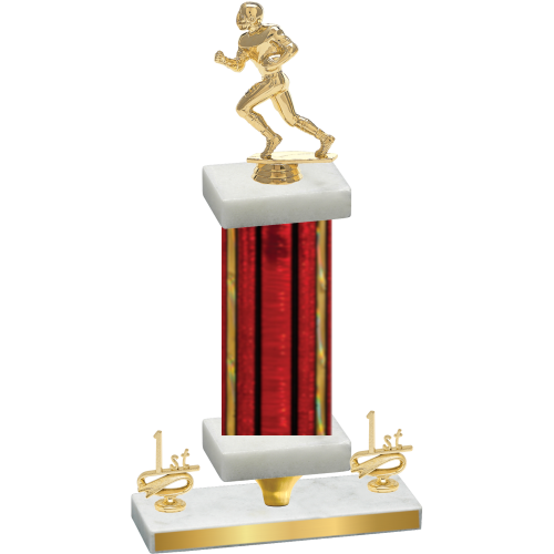 Premium Single Red Glacier First Place Football Trophy