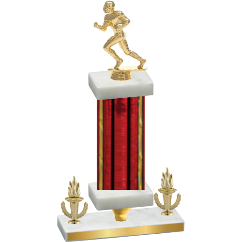 Premium Single Red Glacier Victory Football Trophy