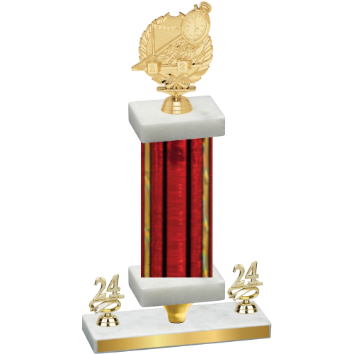 Premium Single Red Glacier Year Swimming Trophy