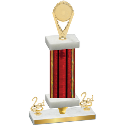 Premium Single Red Glacier Second Place Insert Trophy