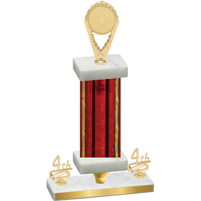 Premium Single Red Glacier Fourth Place Insert Trophy