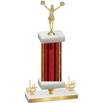 Premium Single Red Glacier First Place Cheerleading Trophy