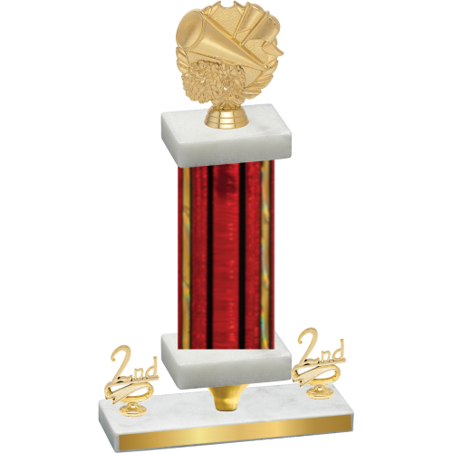 Premium Single Red Glacier Second Place Cheerleading Trophy