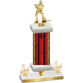 Premium Single Red Glacier Third Place Hockey Trophy