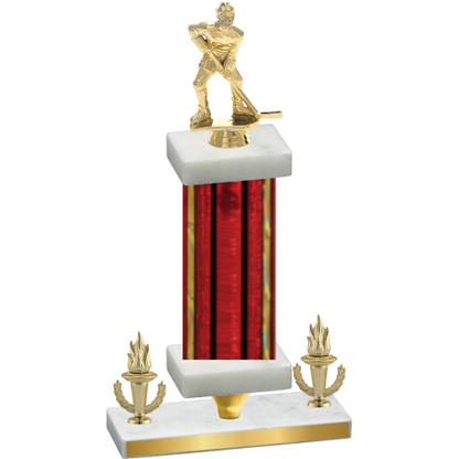 Premium Single Red Glacier Victory Hockey Trophy