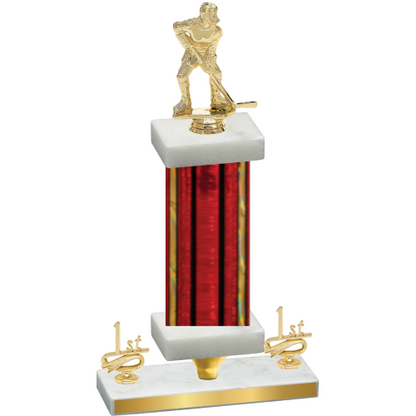 Premium Single Red Glacier First Place Hockey Trophy