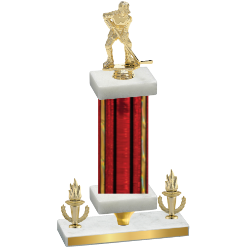 Premium Single Red Glacier Victory Hockey Trophy