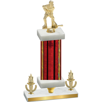 Premium Single Red Glacier Victory Hockey Trophy