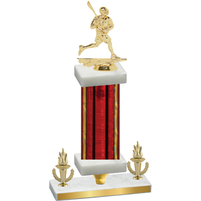 Premium Single Red Glacier Victory Lacrosse Trophy