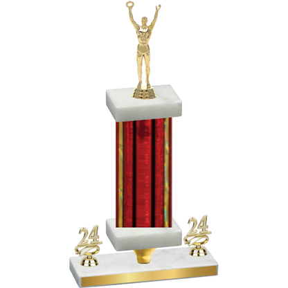 Premium Single Red Glacier Year Victory Trophy