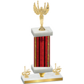 Premium Single Red Glacier First Place Victory Trophy