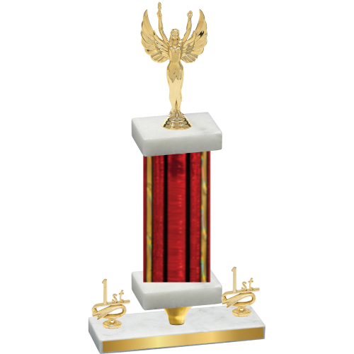 Premium Single Red Glacier First Place Victory Trophy