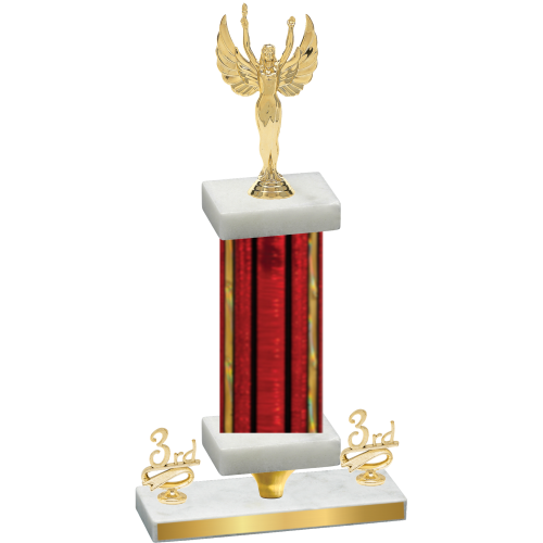 Premium Single Red Glacier Third Place Victory Trophy