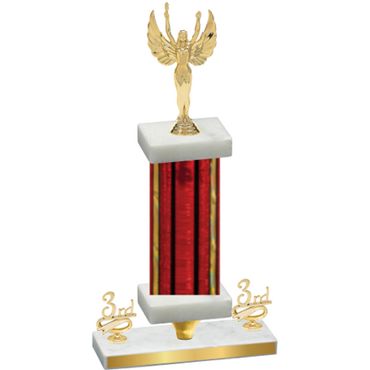 Premium Single Red Glacier Third Place Victory Trophy