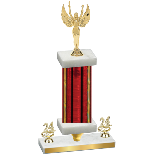 Premium Single Red Glacier Year Victory Trophy