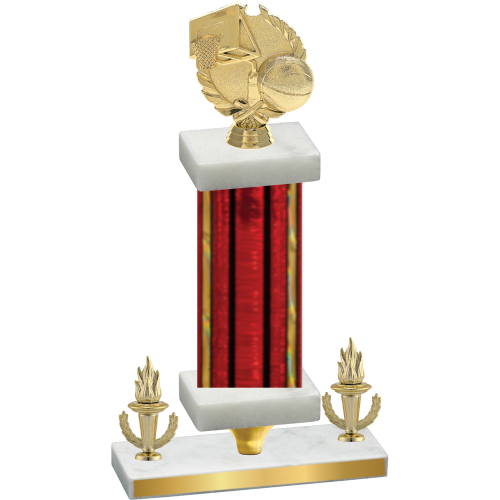 Premium Single Red Glacier Victory Basketball Trophy