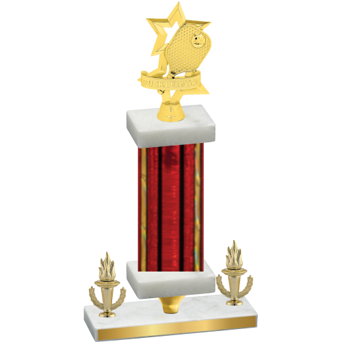 Premium Single Red Glacier Victory Pickleball Trophy