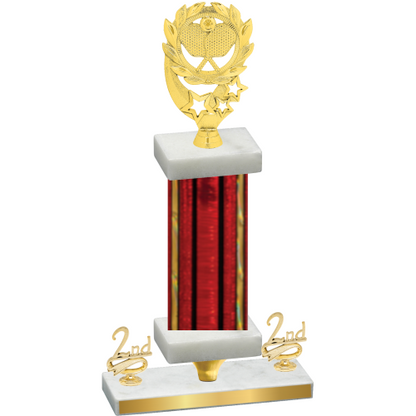 Premium Single Red Glacier Second Place Pickleball Trophy