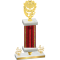 Premium Single Red Glacier Fourth Place Pickleball Trophy