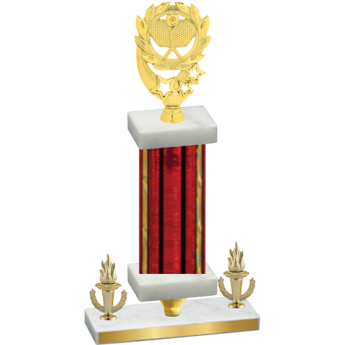 Premium Single Red Glacier Victory Pickleball Trophy