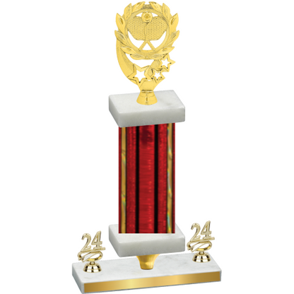 Premium Single Red Glacier Year Pickleball Trophy