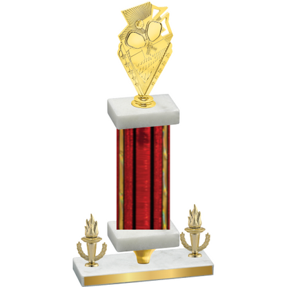 Premium Single Red Glacier Victory Pickleball Trophy