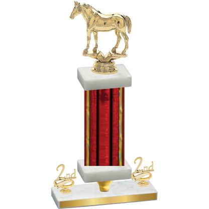 Premium Single Red Glacier Second Place Horses Trophy