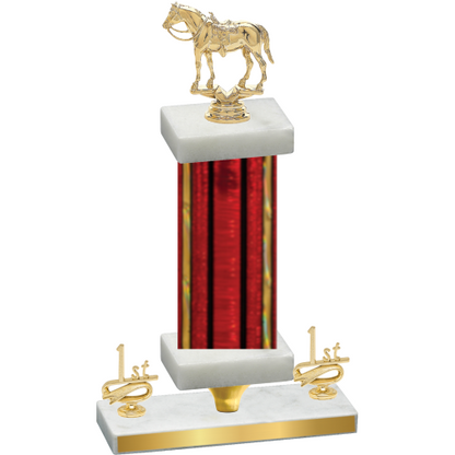 Premium Single Red Glacier First Place Horses Trophy