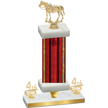 Premium Single Red Glacier Fourth Place Horses Trophy