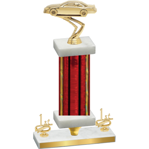 Premium Single Red Glacier First Place Cars Trophy