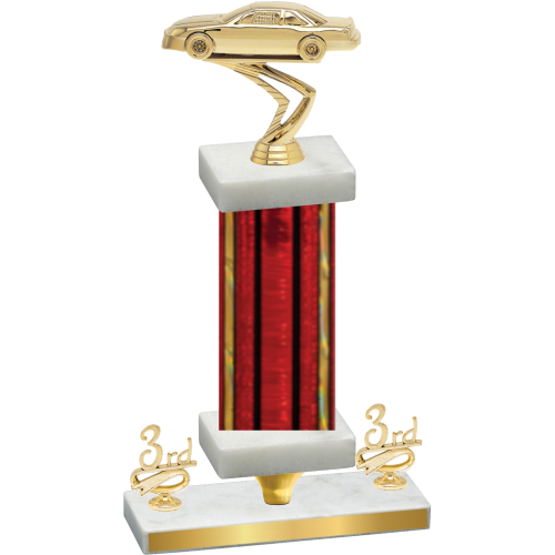 Premium Single Red Glacier Third Place Cars Trophy