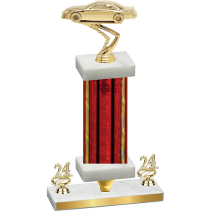 Premium Single Red Glacier Year Cars Trophy