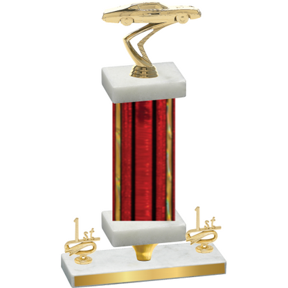 Premium Single Red Glacier First Place Cars Trophy