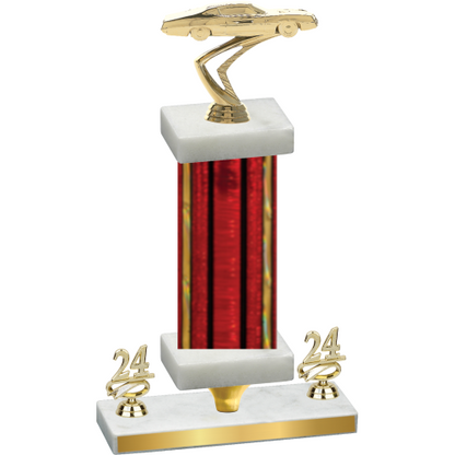 Premium Single Red Glacier Year Cars Trophy