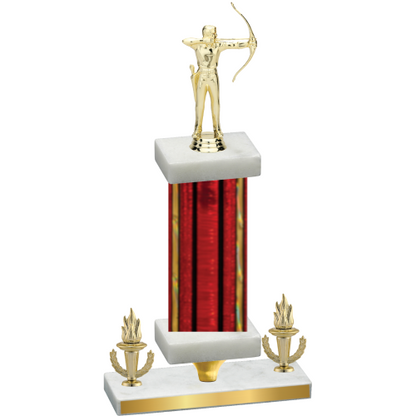 Premium Single Red Glacier Victory Archery Trophy