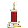 Premium Single Red Glacier Year Archery Trophy