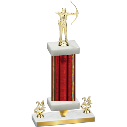 Premium Single Red Glacier Year Archery Trophy