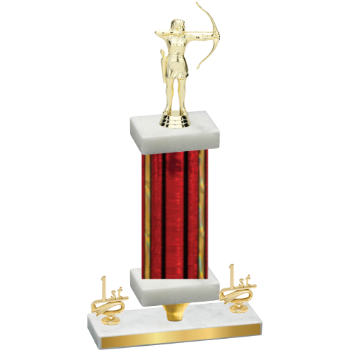 Premium Single Red Glacier First Place Archery Trophy