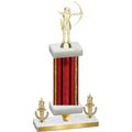 Premium Single Red Glacier Victory Archery Trophy