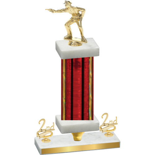 Premium Single Red Glacier Second Place Shooter Trophy