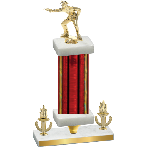 Premium Single Red Glacier Victory Shooter Trophy