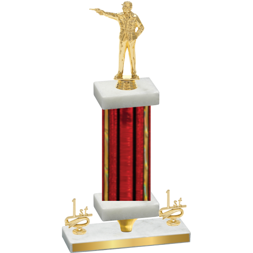 Premium Single Red Glacier First Place Shooter Trophy