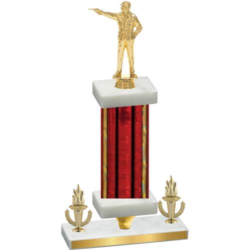 Premium Single Red Glacier Victory Shooter Trophy