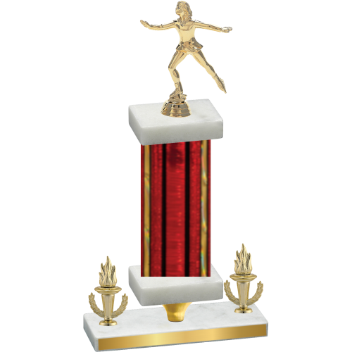 Premium Single Red Glacier Victory Skater Trophy